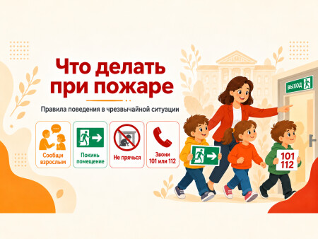 Что делать при пожаре: Месячник безопасности детей